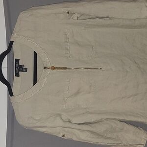 Ellen Tracy Cream Tunic Top